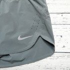 Nike Dri-fit Tempo Running Shorts Womens Small Gray Reflective Logo Zip Pocket