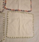 Set Of 4 White Cotton Washcloths W  Crocheted Trim  Soft  13 X 12 In