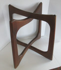 Adrian Pearsall Sculpted Dog Bone Walnut 1960s Side End Table Base     Bsmt