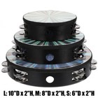 3 Pack Radiant Tambourine With Double Row Jingles  6 8 10 Inch Hand Held Drum   