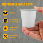 White Disposable Paper Coffee Cups With Lids  4 Oz  50 Count  For Hot Beverages 