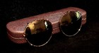 Brooks Brothers Vintage Metal Frame Custom Clip On Sunglasses Made In Italy Case