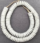 Beads White Opaque Rondelle Krobo Recycled Glass African Trade Beads-ghana