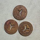 Vintage New York City Nyc Subway Token Small  y  Cut Out Sz Of Dime - 1 Token