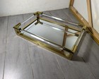 Mcm Hollywood Regency Glam Gold brass   Acrylic Luxury Vanity Tray Mirror N62