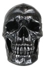 Gothic Silver Black Homosapien Skull Ashtray Statue Haunted Pirate Loot Box