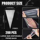 200 Pcs 21 Inch Extra Large Piping Bags Disposable Icing Pastry Bags Thicken