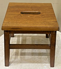 Vintage Wood Step Stool With Handle Hole 12 Inches Square