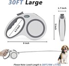 Retractable Dog Leash 30 Ft  Heavy Duty Dog Leash For Dogs 77 Lbs  360   Notangle