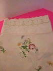 Vintage Pillowcases Shabby Chic  Floral Eylet Trim 2 Standard