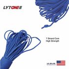 100ft Type Iii 7 Strand Core Paracord 550 Parachute Blue High Strength