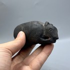 Very Old Ancient Roman Greek Black Stone Small Animal Unique Figure