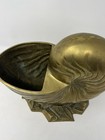     xl Brass Nautilus Shell Planter Mcm Hollywood Regency 10  Tall 12    Long Heavy