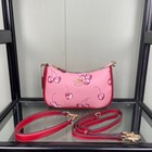 New Coach Cr290 Pink Cherry Printed Teri Shoulder Bag Smooth Leather