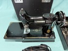 Vintage 1937 Singer 221 Featherweight Portable Sewing Machine With Case   Pedal