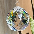 Sun Catcher Crystal Faceted Sphere Large 40mm Clear Feng Shui Rainbow Prism Ball