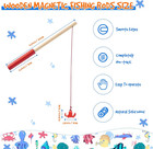 4 Pieces Magnetic Fishing Poles Wooden Magnet Fishing Rods Summer Games Toy For