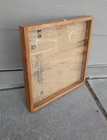 Vintage Large Oak Wood Glass Front Shadow Box Display Case Showcase Cabinet F63