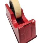 Vintage Red Orange Plastic Tape Dispenser Industrial Desk Decor Retro As Is