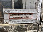 Gettysburg Sign Made With Wood Salvaged From James Mcknight House