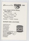 1986 Burger King Huntsville Stars Rock Coyle M5x