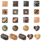 42pcs Resin Heart Cabochons Square Half Round Cake Flatback Charm For Hair Clip