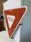 Large 33  Yield Traffic Road Street Sign Authentic Retired 8-20