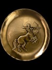 Wendell August Sagittarius Solid Bronze Trinket Tray Astrological Zodiac Handmad
