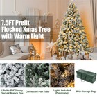 7 5ft Snow Flocked Pre-lit Artificial Christmas Tree With 500 Warm White Lights