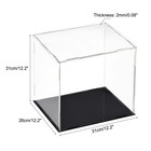 Uxcell Acrylic Clear Display Case Box Dustproof 11 8x9 8x11 8 Inch  Black 