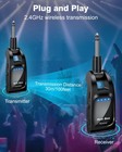 Wireless Guitar System 2 4 Ghz With 6 Channels Rechargeable Audio Wireless Gu   