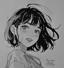 100  Original Hand Drawn Anime Art - Stylish Cute Girl - Unique Artwork