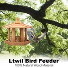 New Feeders For Outdoors Hanging Rainproof Roof Platform Wild Bird Feeder Garden