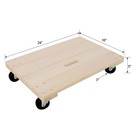 Hardwood Heavy Duty Moving Dolly Transport Cart Truck 24in  L X 16in  W 1000 Lbs