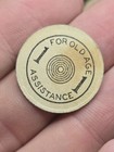 1940s Oklahoma 1 Mill Sales Tax Token For Old Age Assistance Cardboard Coin