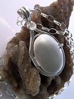 925 Sterling Silver 4 Mm Cabochon Moonstone Locket H2o Just Add Water Pendant
