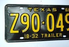 Old 1966 Texas Trailer License Plate Z90-049 Vintage Embossed 18-32
