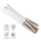 Set Of 12 Stainless Steel Fondue Forks 9 5   Color Coded Cheese Fondue Forks 