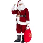 Men s Deluxe Santa Suit 11pc  Professional Christmas Adult Santa Claus Costume