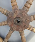 Antique Rustic Wooden Ships Wheel  Nautical Decor 