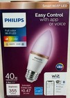 Lot Of 2-  Philips 40-watt Smart Wi-fi Led Color Changing Light Bulb By Wiz