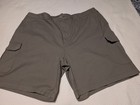 Hb Harbor Bay Cargo Shorts Continuous Comfort Waistband 46r Mens Olive Green Nwt
