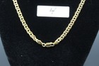 14k Gold Overlay 925 Sterling Silver Cuban Curb Link Chain Necklace 18  4mm
