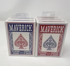 Maverick Playing Cards     Lot Of 4 Sealed Poker Decks Red   Blue Gift Or Game