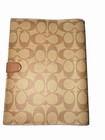 Coach Signature Brown Tan Leather Canvas Women s Organizer Planner