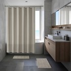 15 Piece Bathroom Set Shower Curtain Bath Mats Hooks Modern Design Washable New