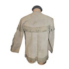 Vintage Cherokee Buckskin Leather Fringe Jacket Western Native Read Description 