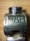 Rare Antique Dixie Cup Coin Operated Metal Dispenser Pat 1913 Silver Toned Green