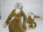 2 K   M Wild Republic Hugging Plush Monkey Pair Mother Baby Child Set