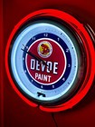 Devoe Paint Indian Painter Hardware Store Garage Man Cave Retro Neon Clock Sign